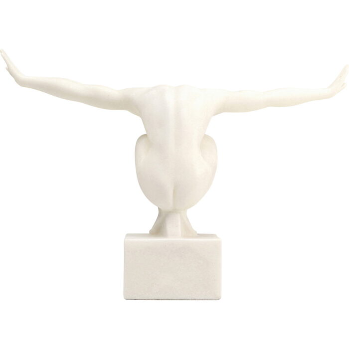 Obiect decorativ Athlet Alb 50 cm