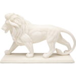 Figurina decorativa Lion Alb 31 cm