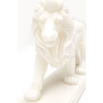 Figurina decorativa Lion Alb 31 cm