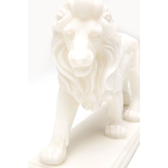 Figurina decorativa Lion Alb 31 cm