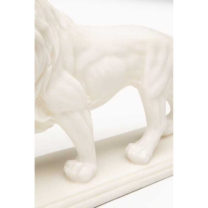 Figurina decorativa Lion Alb 31 cm