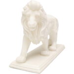 Figurina decorativa Lion Alb 31 cm