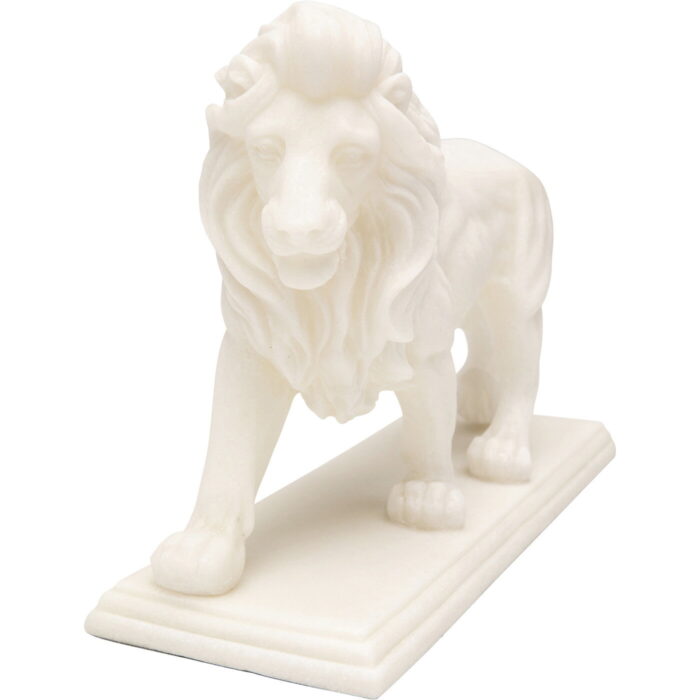 Figurina decorativa Lion Alb 31 cm
