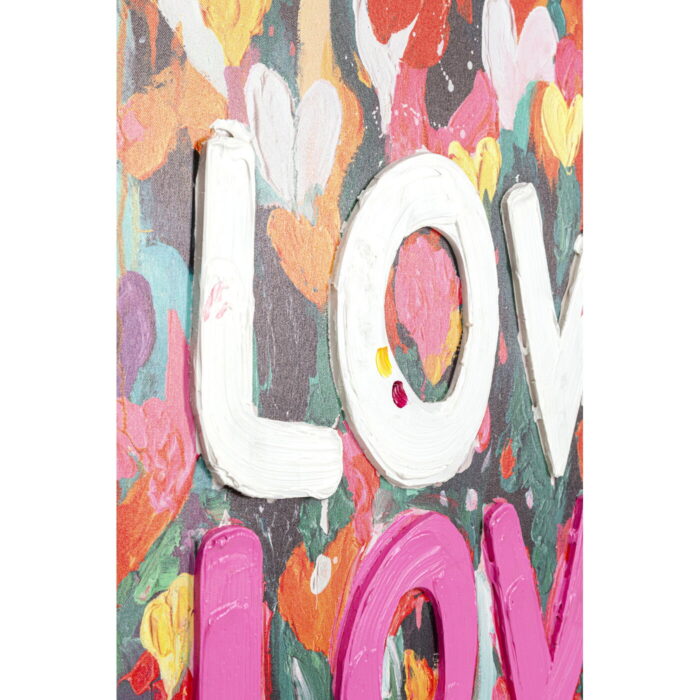 Tablou cu rama Love Love 80x80cm
