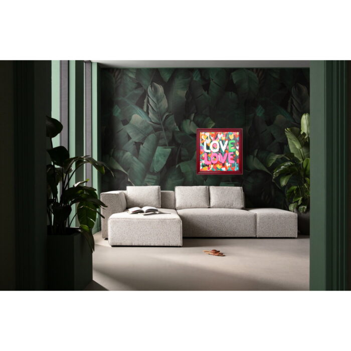 Tablou cu rama Love Love 80x80cm