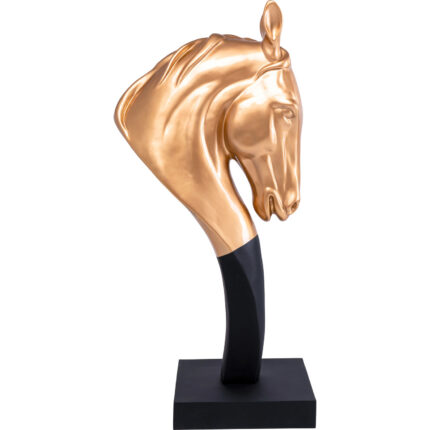 Figurină decorativă Horse Head auriu 180 cm