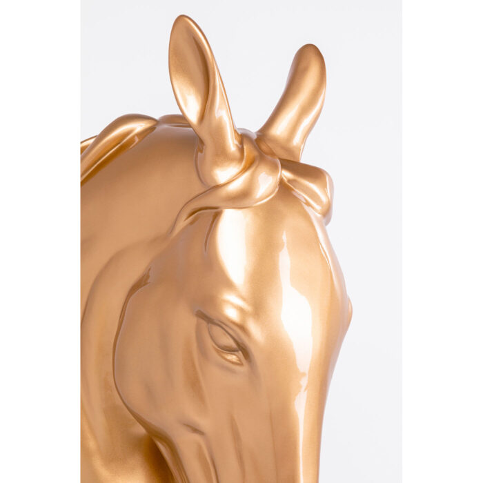 Figurină decorativă Horse Head auriu 180 cm