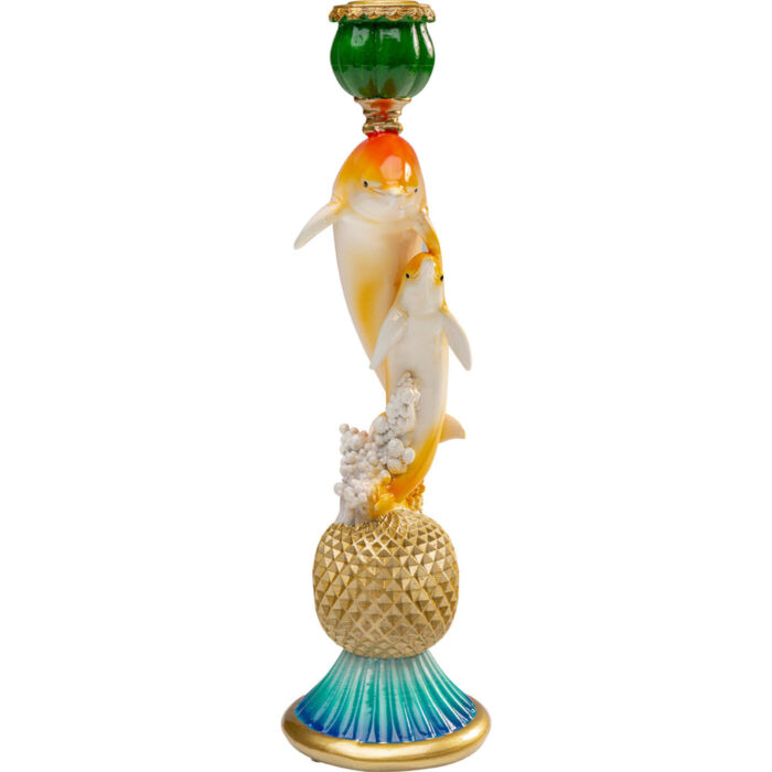 Suport lumânare Delfini Familie 30cm