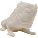 Obiect Deco Iguana Alb 82cm
