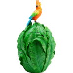 Papagal decorativ din tablă 49cm