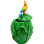 Papagal decorativ din tablă 49cm