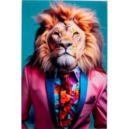 Tablou de sticlă Suit Lion 80x120cm