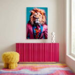 Tablou de sticlă Suit Lion 80x120cm