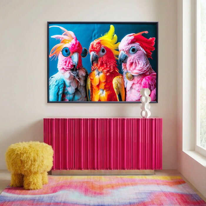 Tablou de sticlă Cockatoo Chatter 150x100cm