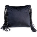 Pernă Black Fringes 45x45cm
