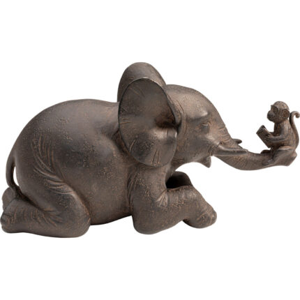 Figurina decorativa Reading Monkey maro21cm