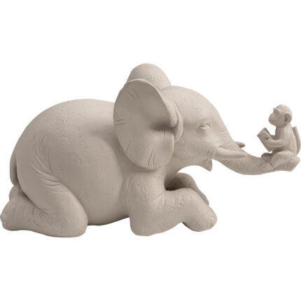 Figurina decorativa Reading Monkey Greige 21cm