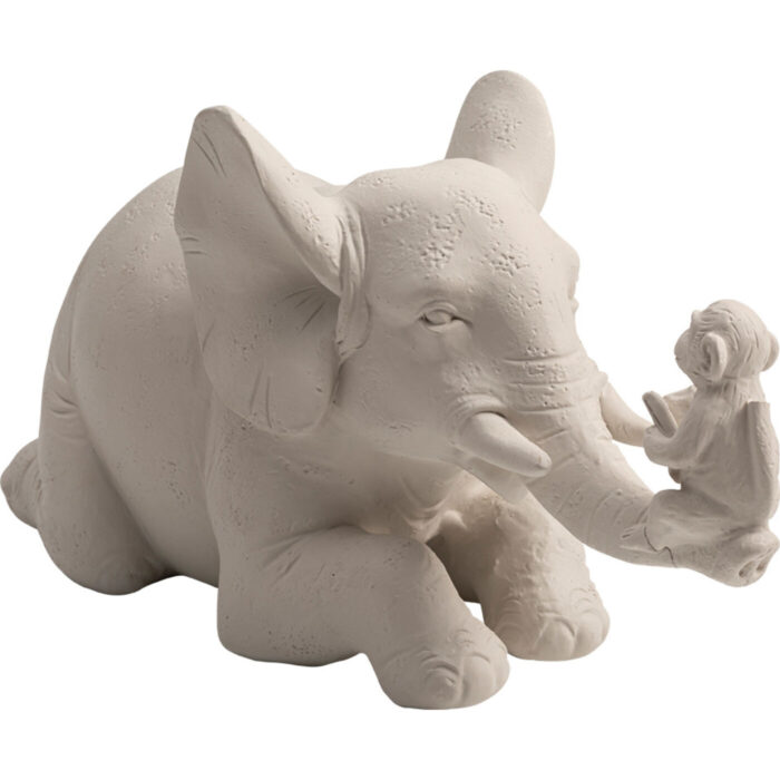 Figurina decorativa Reading Monkey Greige 21cm