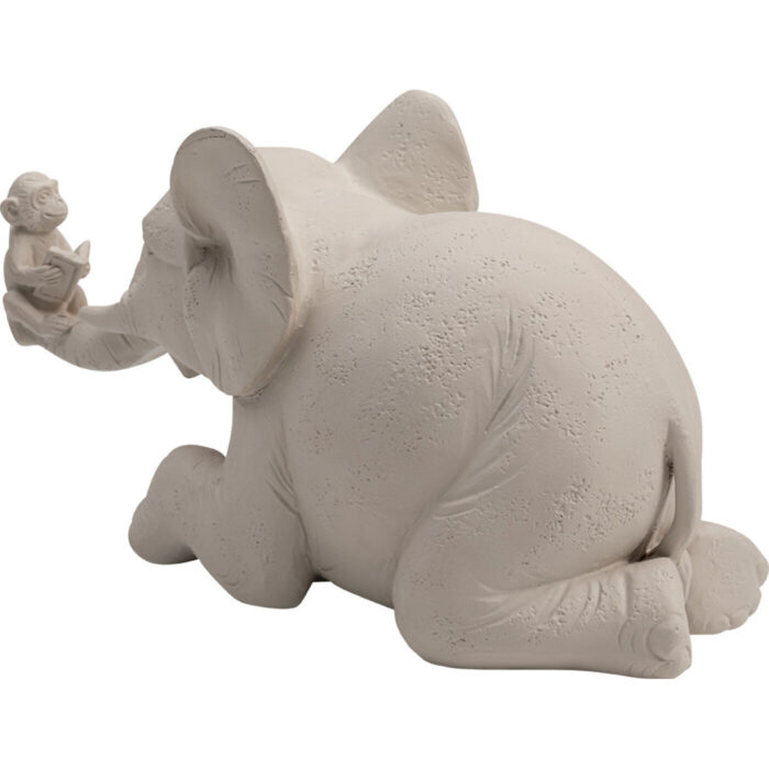 Figurina decorativa Reading Monkey Greige 21cm
