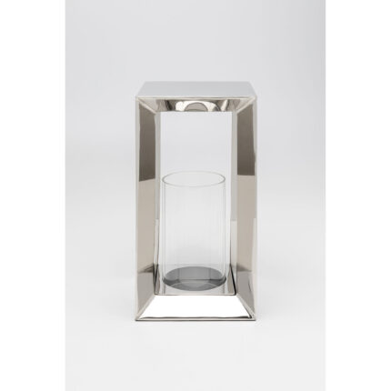 Felinar Cubic argintiu 36 cm