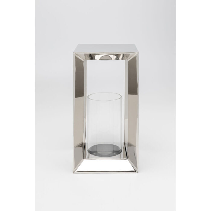 Felinar Cubic argintiu 36 cm