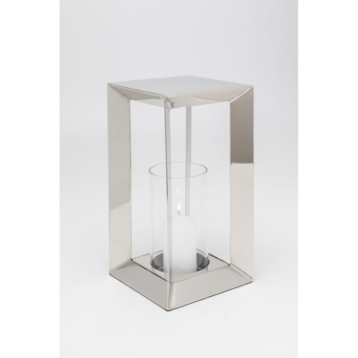 Felinar Cubic argintiu 36 cm