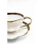 Ceasca de cafea Bell Alb-Auriu