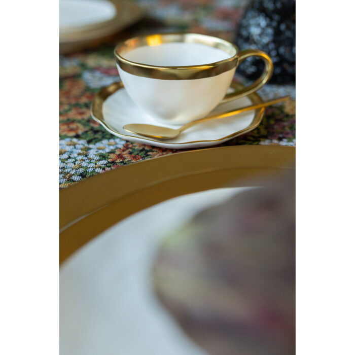 Ceasca de cafea Bell Alb-Auriu