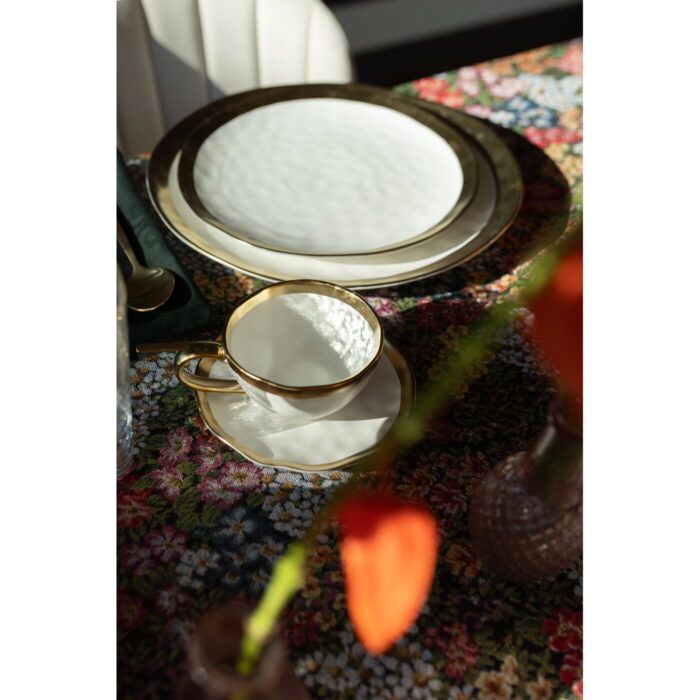 Ceasca de cafea Bell Alb-Auriu