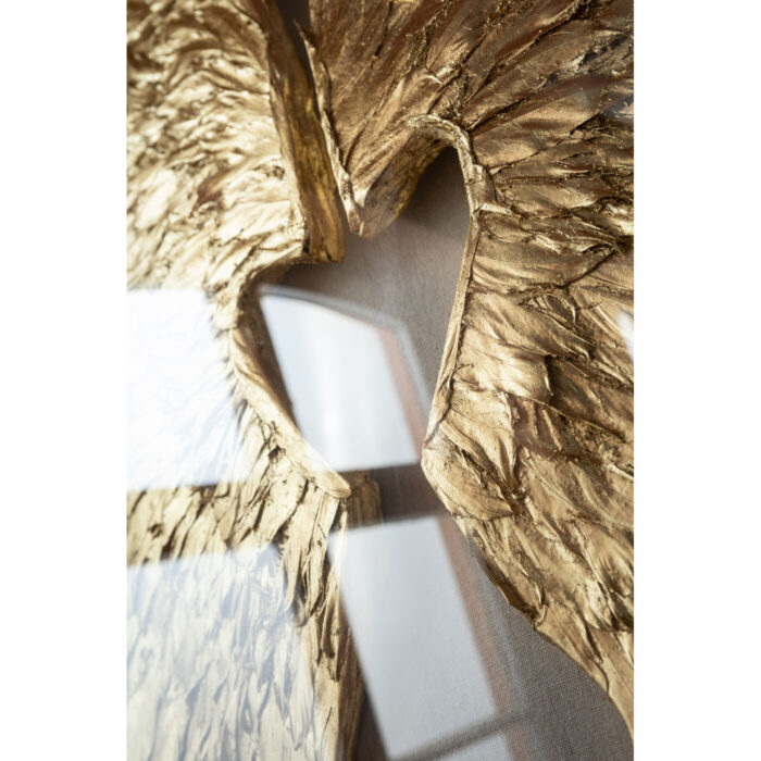 Decoratiune de perete Wings Auriu Alb 120x120cm