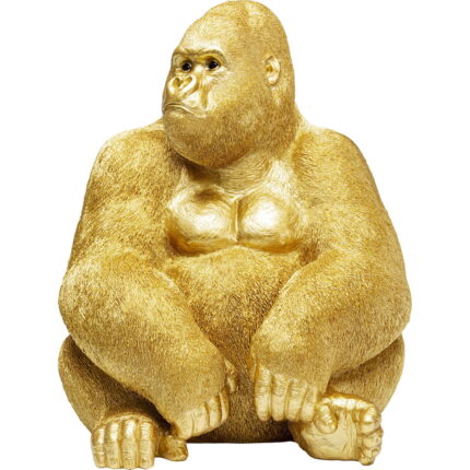 Figurina decorativa Monkey Gorilla Side XL Auriu