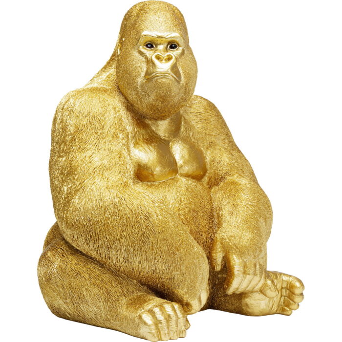 Figurina decorativa Monkey Gorilla Side XL Auriu