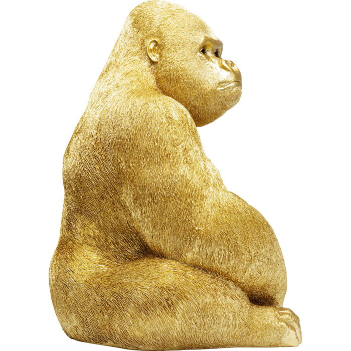 Figurina decorativa Monkey Gorilla Side XL Auriu