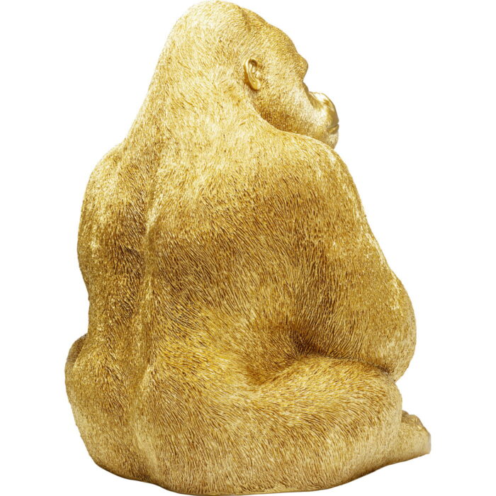 Figurina decorativa Monkey Gorilla Side XL Auriu