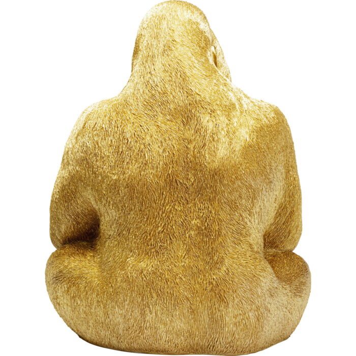 Figurina decorativa Monkey Gorilla Side XL Auriu