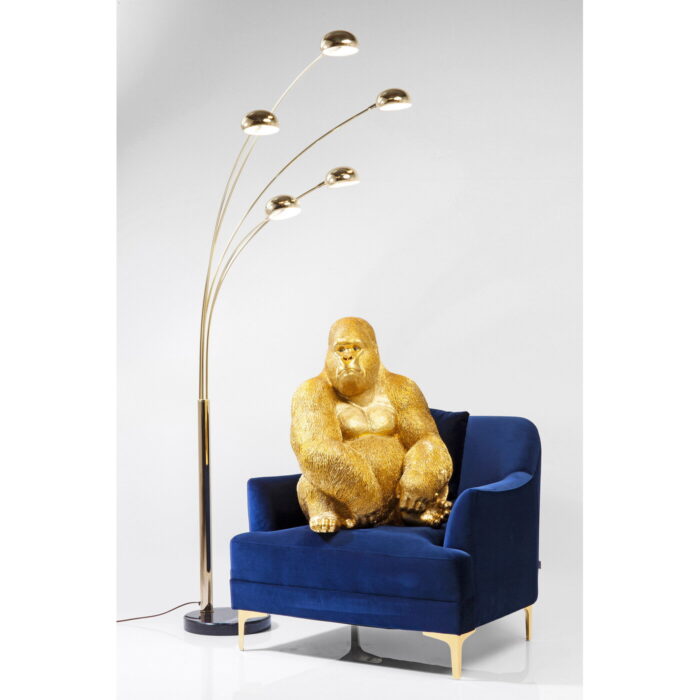 Figurina decorativa Monkey Gorilla Side XL Auriu
