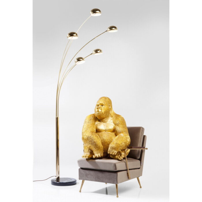 Figurina decorativa Monkey Gorilla Side XL Auriu