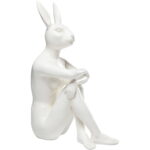Figurina decorativa Gangster Rabbit Alb