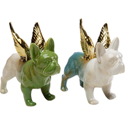 Figurina decorativa Angel Wings Dog Sortiment, diverse culori