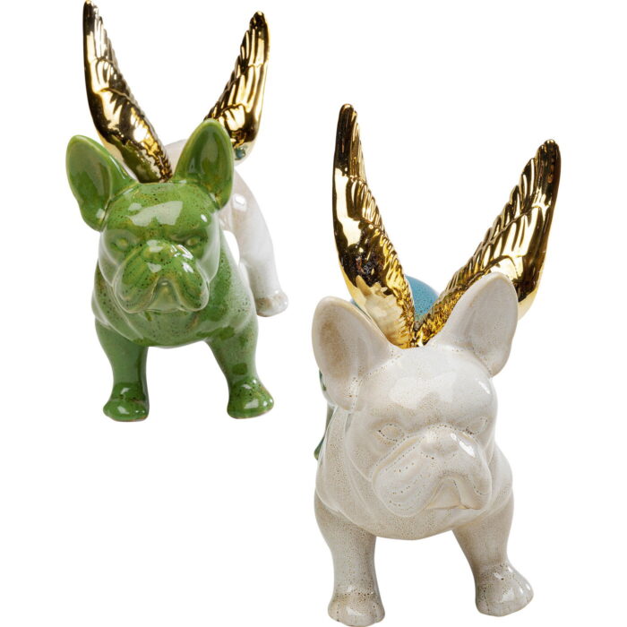 Figurina decorativa Angel Wings Dog Sortiment, diverse culori
