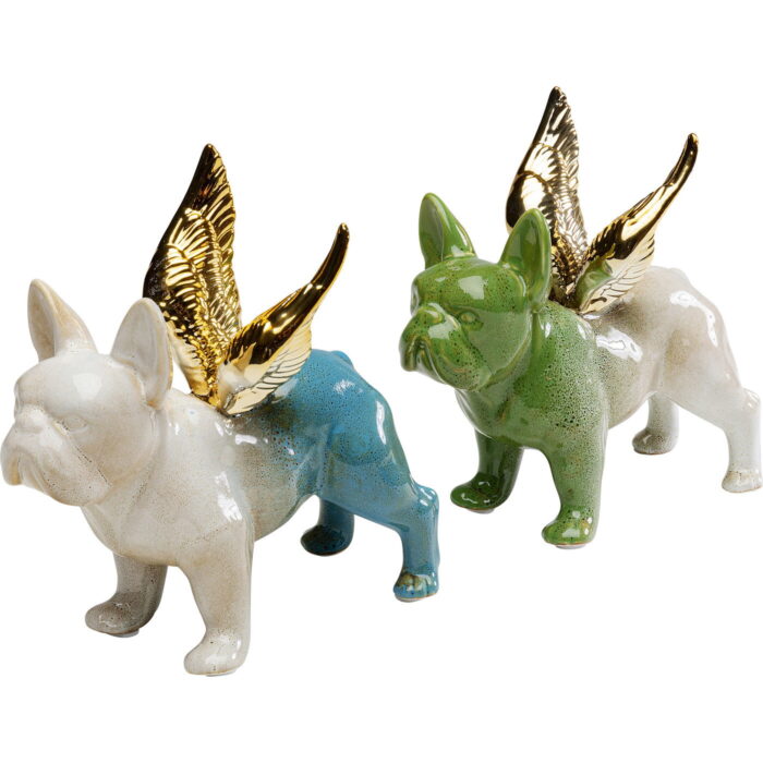 Figurina decorativa Angel Wings Dog Sortiment, diverse culori