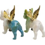 Figurina decorativa Angel Wings Dog Sortiment, diverse culori