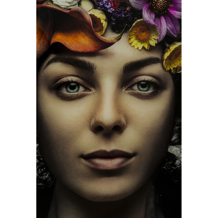 Tablou de sticla Flower Art Lady 120x120cm