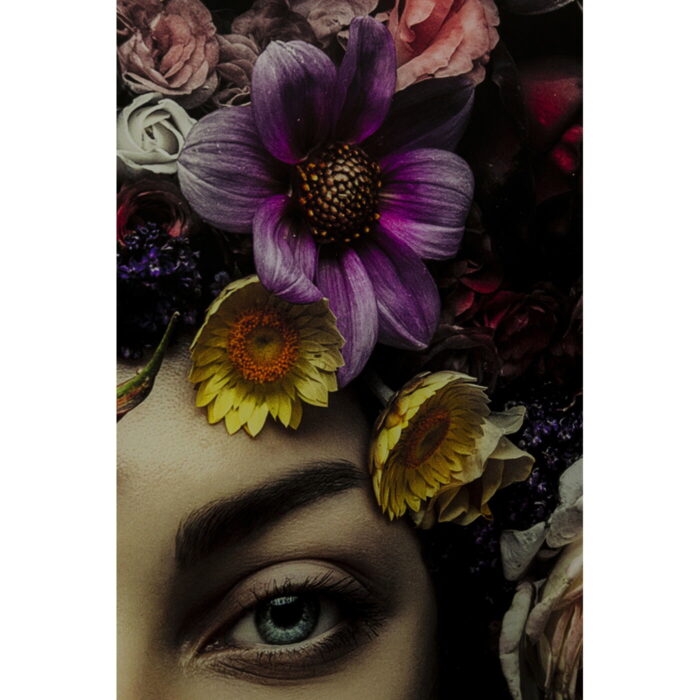 Tablou de sticla Flower Art Lady 120x120cm