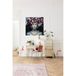 Tablou de sticla Flower Art Lady 120x120cm