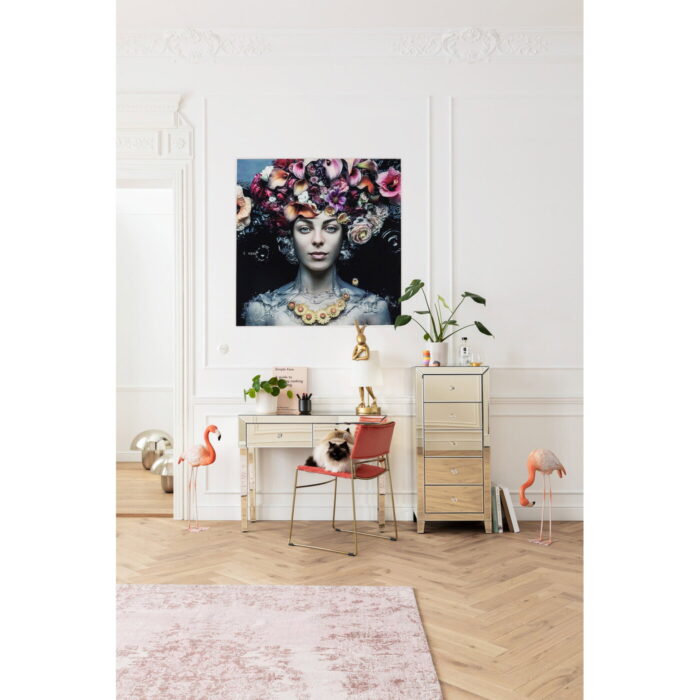 Tablou de sticla Flower Art Lady 120x120cm