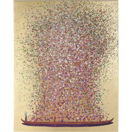 Tablou pe panza Flower Boat Auriu Roz 160x120cm