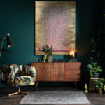 Tablou pe panza Flower Boat Auriu Roz 160x120cm