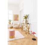 Tablou pe panza Flower Boat Auriu Roz 100x80cm