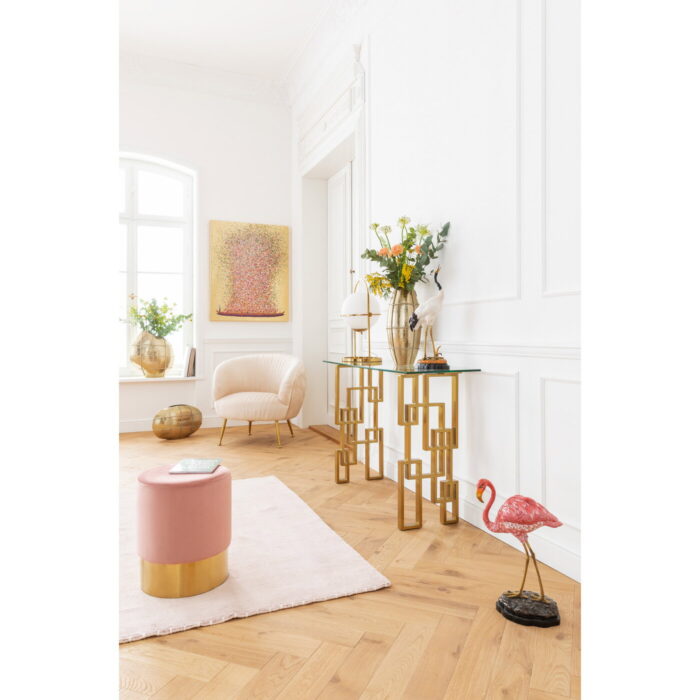 Tablou pe panza Flower Boat Auriu Roz 100x80cm
